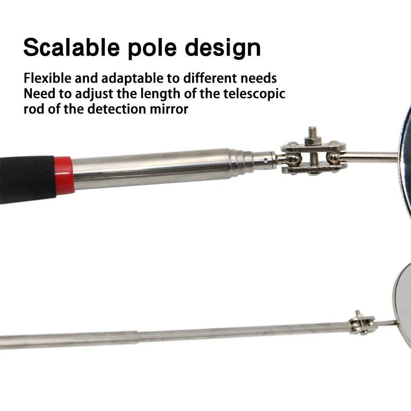 Detection folding mirror 360 degree rotating reflector universal auto repair tool accessory  telescopic bottom inspection mirror