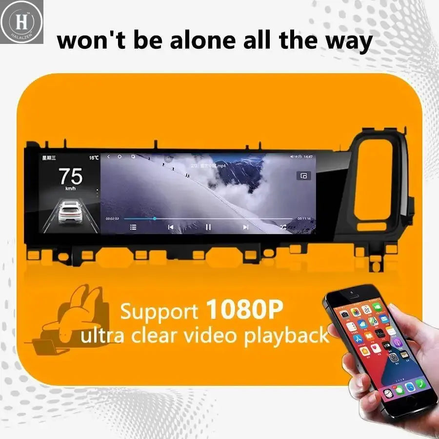 15inch For Porsche Cayenne 2024 Copilot Smart Screen Stereo CarPlay Android Car GPS Navigation 4G Multimedia Player Head Unit HALALZEN