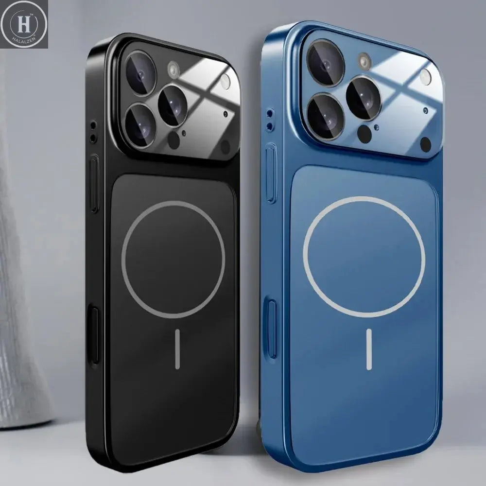 Glass Nano Matte Case For iPhone 17 Pro Max 17Air 17Pro 16 15 14 13 Pro Max Cover Magnetic Wireless Charge Armor Funda Halalzen UK