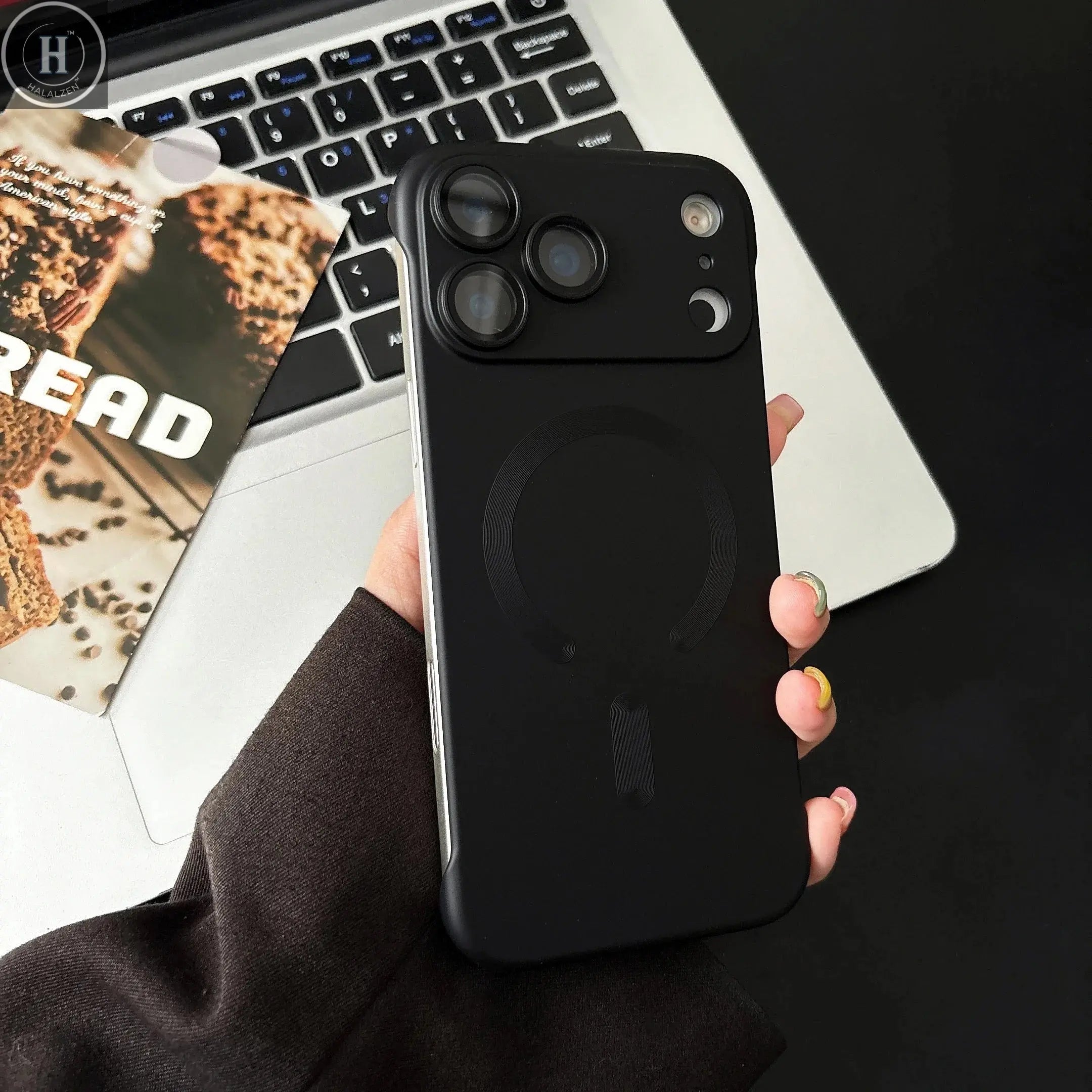 Ultra Thin Matte Magnetic Cover For iPhone 17 Air 16 15 14 Plus 13 12 11 17 Pro Max For Magsafe Charging Frameless PC Phone Case Halalzen UK