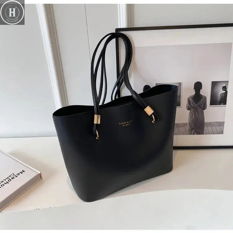 Red Fashion Shoulder Bag Large Capacity Brand Tote Bag PU Leather Luxury Designer Tote Bag Commuter Wedding Party Big Handbag HALALZEN