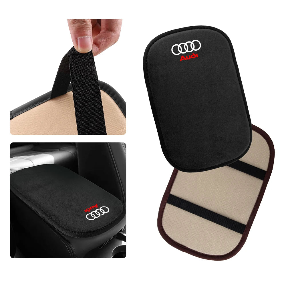 Car Accessories Suede Leather Armrest Mat Arm Rest Protection Cushion Auto Armrests For Audi Sline TT A1 A2 A3 A4 A5 A6 A7 A8 8P