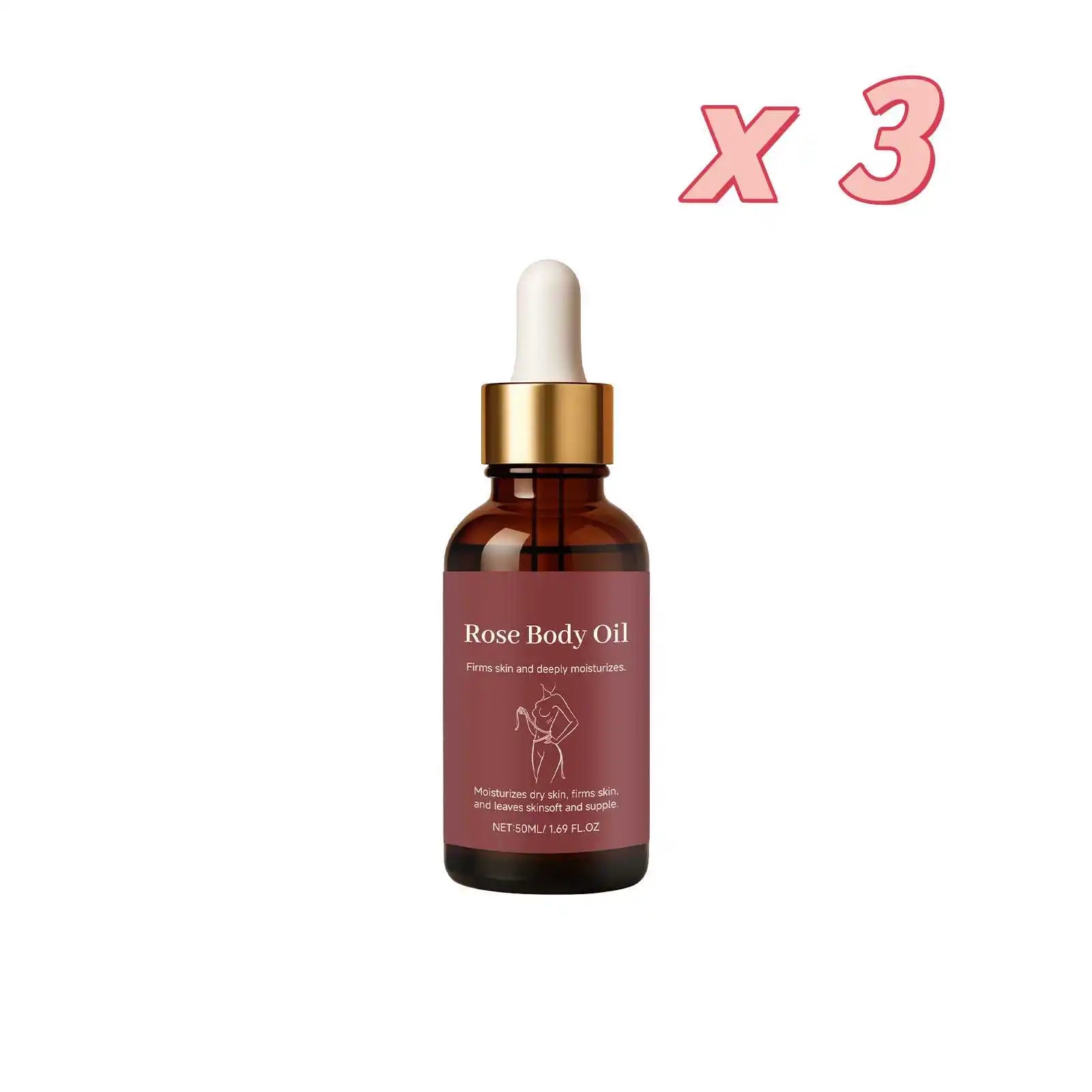 Rose Body Essential Oil Lasting Fragrance Natural Plant Oil Scraping Massage Charming Women Romantic Spa Moisturizing Essences