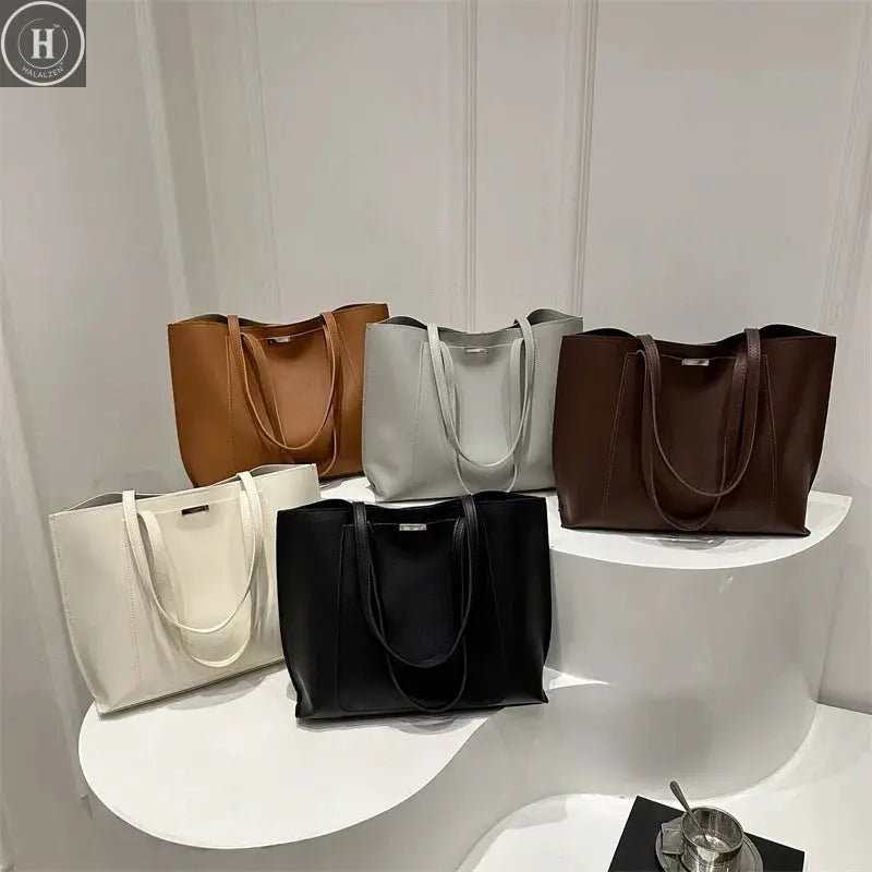 New Large-capacity Shoulder Bag, Trendy Tote Bag, New Retro Commuter Handbags, 2026 Winter Trend Korean Shoulder Bags for Women HALALZEN
