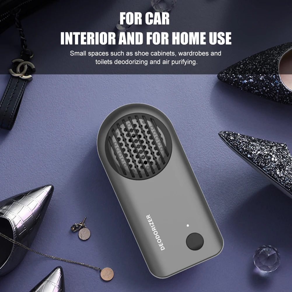 Car Air Purifier USB Rechargeable Air Freshener Ozone Generator Odor Eliminator Smoke TVOC Formaldehyde Removal Home Applicances