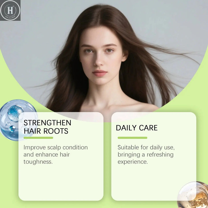 5ML/6 PCS Hair Roller Serum Set Gentle nourishes the scalp and cares for the softening Scalp & Hair care Daily Care Scalp Serum HALALZEN