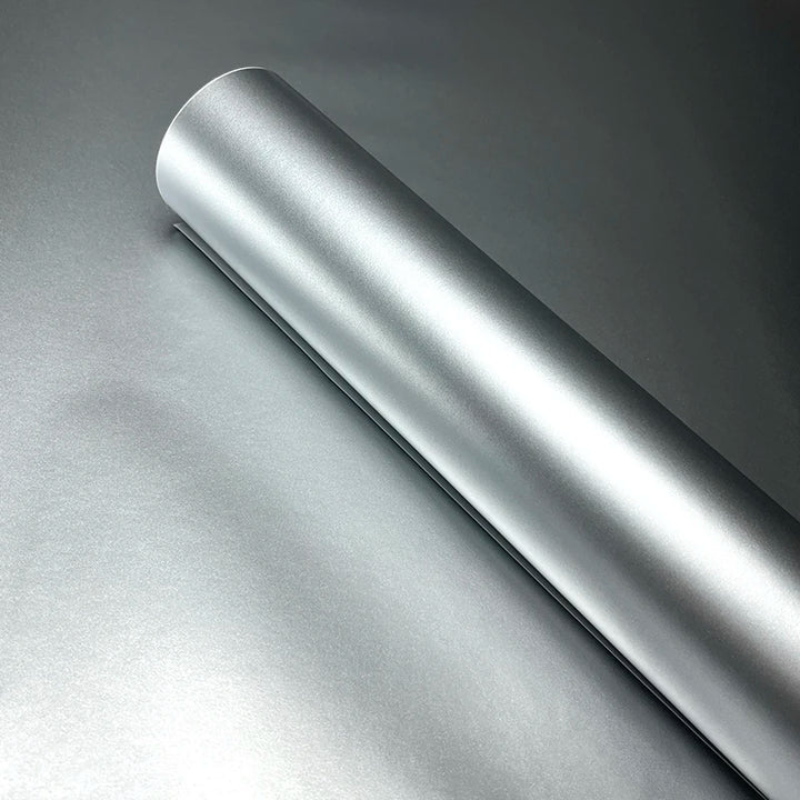 Premium Matte Satin Metallic Silver Vinyl Wrap Film Car Sticker Decal With Air Release Self Adhesive