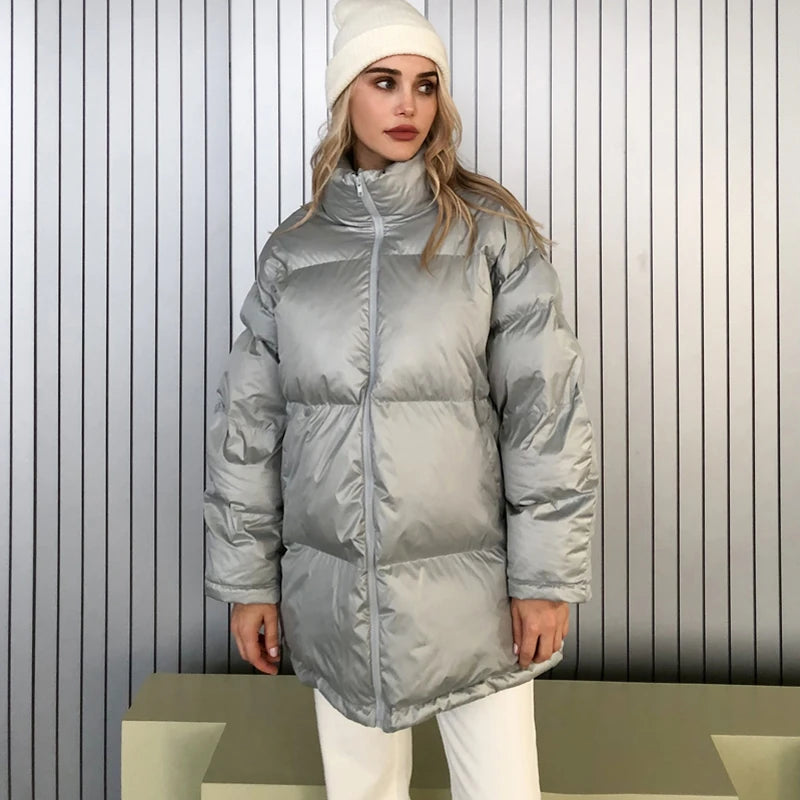 Thick Warm Fluff Parka For Women, Female Winter Jacket, Stylish Coat, Waterproof Outerware, New, Hot, 2024