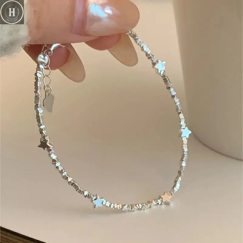 VENTFILLE 925 Sterling Silver Butterfly Bracelet for Girl Bead String Design Insect Fashion Versatile Jewelry Gift Dropshipping HALALZEN