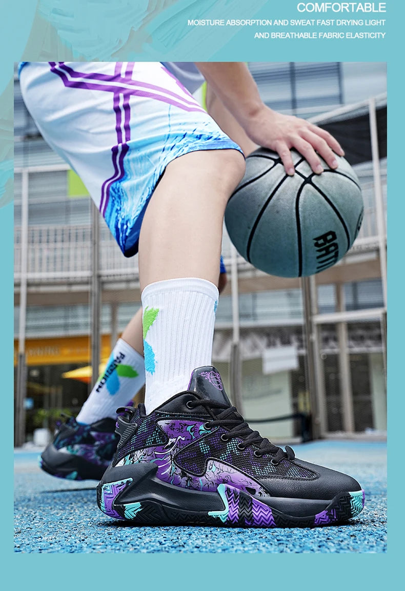 Men Basketball Shoes Breathable Sports Shoes Training Athletic Women Basketball Sneakers