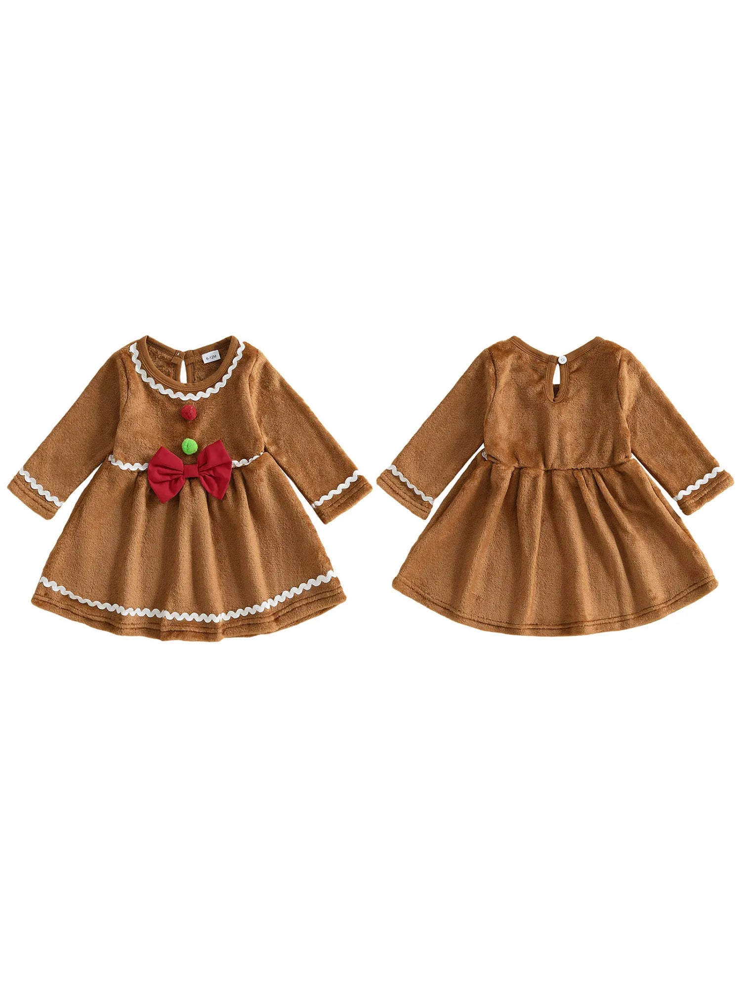 Cute Baby Boy Santa Claus Print Romper Round Neck Long Sleeves Bow Decor Christmas Jumpsuit Toddler Xmas Outfit