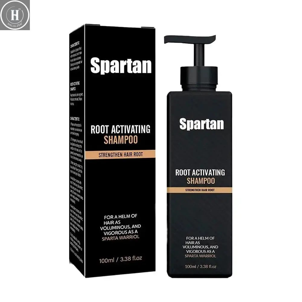100/200ml Spartan Root Activator Shampoo Anti Hair Loss Hair Regrowth Non-irritating Fluffy Nourishing Shampoo Hair Care Product HALALZEN