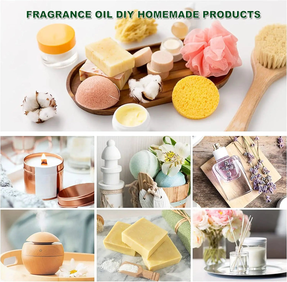 EUQEE 6pcs/set Fragrance Oil Gift Kit For Diffuser Coffee Bakery Harvest Spice Pumpkin Pie Forest Pine Sweet Fruit Aroma Oils HALALZEN