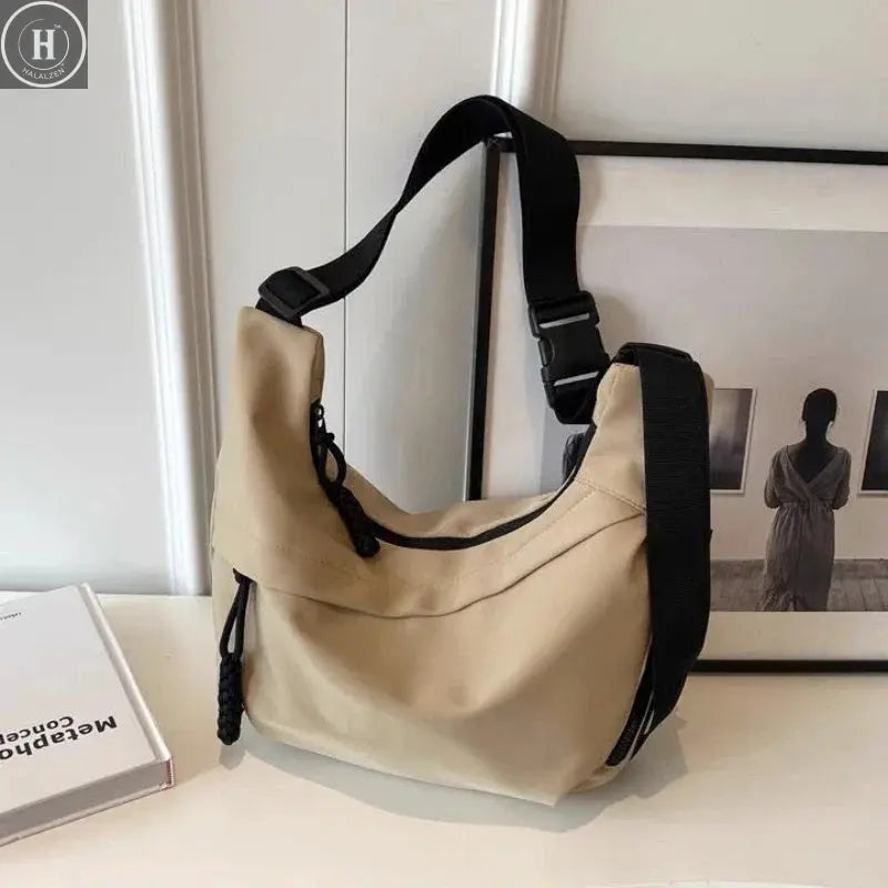 Nylon Hobos Crossbody Bags Solid Casual Zipper Women's Bags 2024 Fashion High Capacity Solid Color Single Shoulder Totes Bag HALALZEN