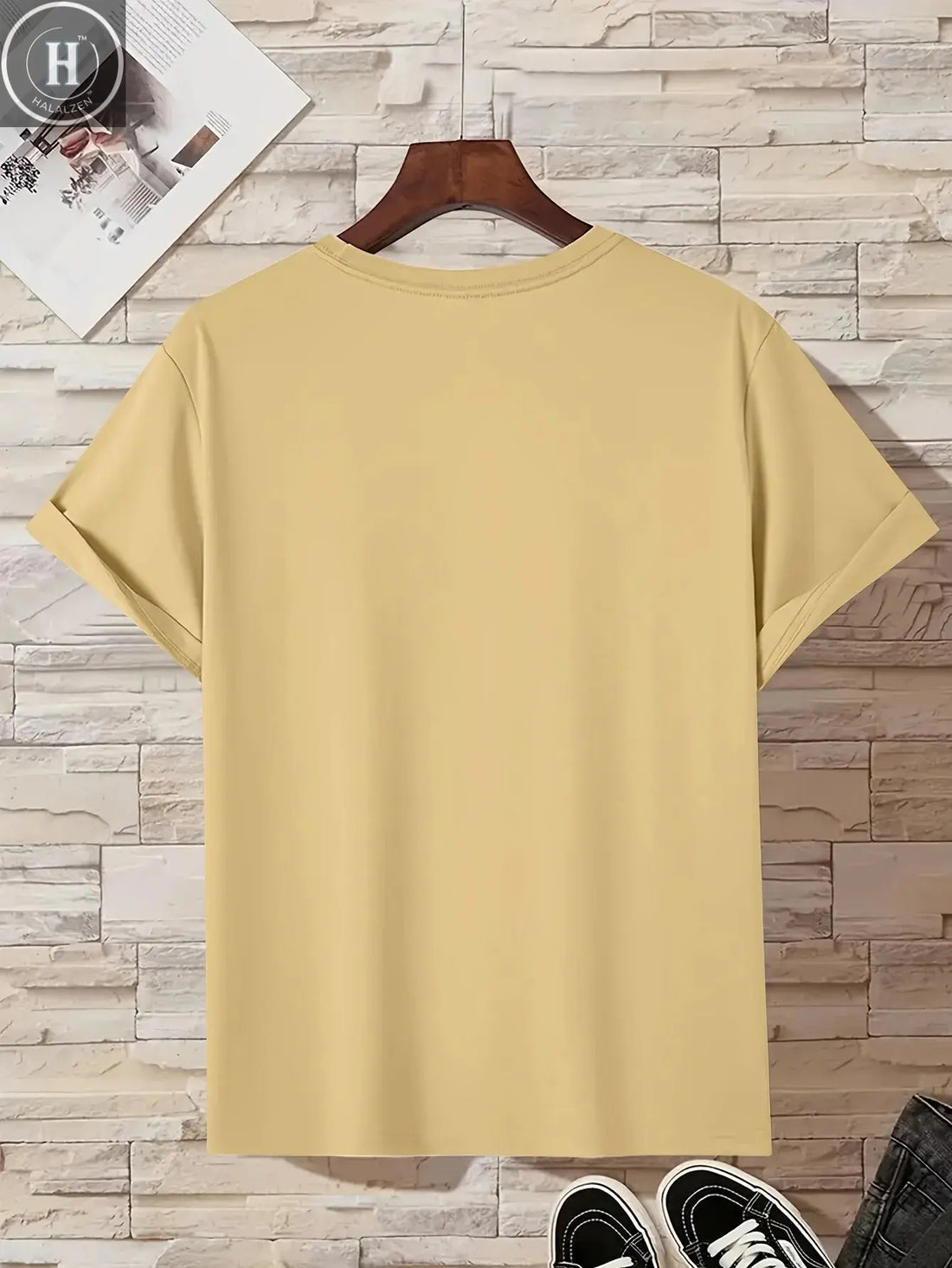 Men's Summer 100% Cotton Fashion MILANO Letter Printed Loose Large Casual Comfortable Round Neck Short Sleeve T-shirt Top HALALZEN