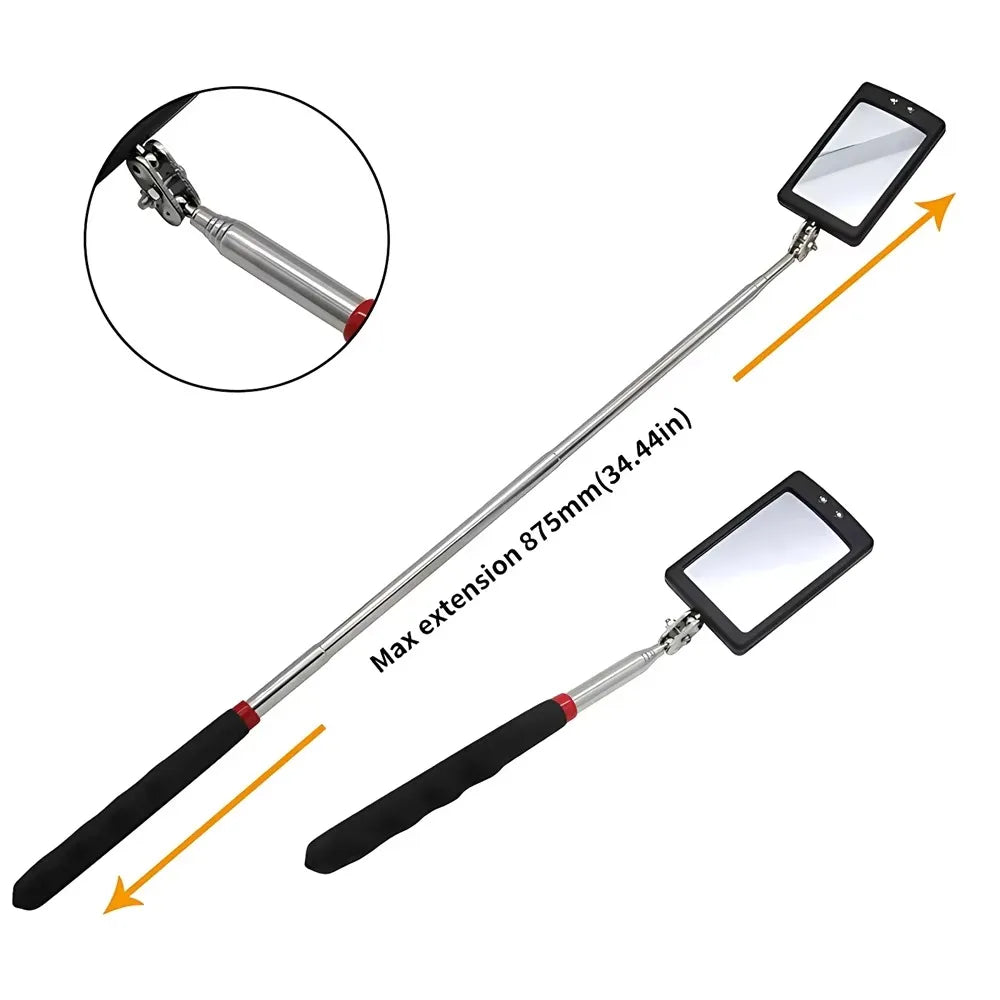1-10PCS Inspection Mirror Car Telescopic Detection Lens Inspection Round Mirror Reflector Mirror 360 Repair Tool