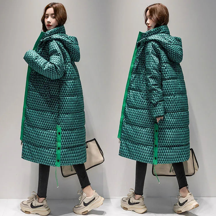 Snow Coat Padded Warm Jacket Down Jacket Winter Women Waterproof Coat Oversized Thick Long Parkas Hooded Jaqueta Feminina