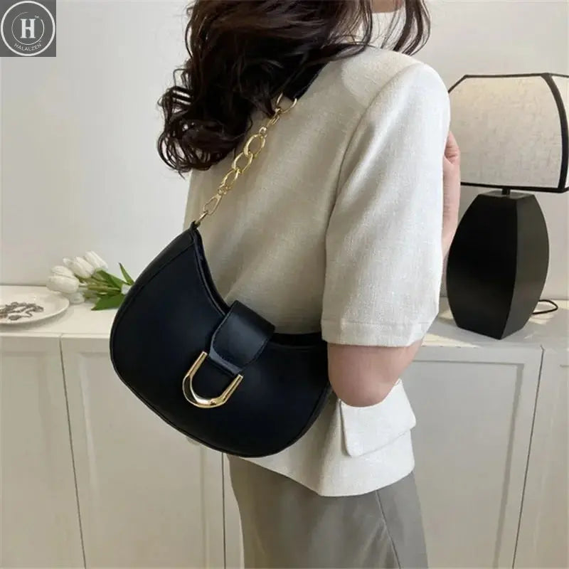 Trendy Pu Leather Shoulder Bag for Women Stylish Underarm Purse with Zipper Closure, Elegant Design Perfect for Everyday Use HALALZEN