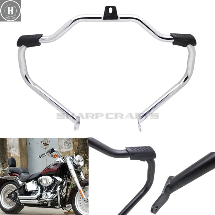Motorcycle High Way Rail Crash Bar Bumper Engine Guard For Harley Davidson Softail FLSTC Heritage Deluxe Fat Boy Slim 2000-2017 HALALZEN