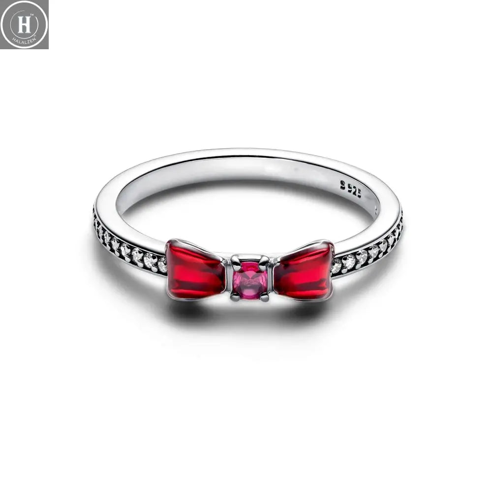 Hot Sale 925 Silver Rings Love Arrow Bow Lotus Heart For Mother Original Silver 925 Wedding Valentine's Day Ring Trinkets HALALZEN