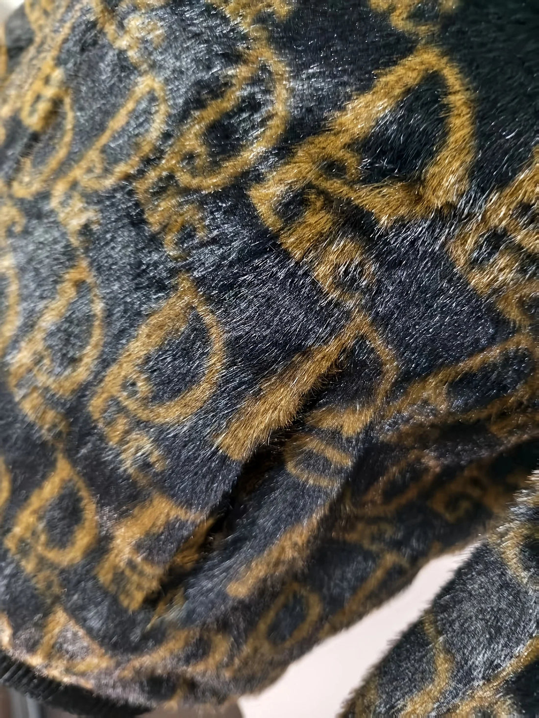 Winter Men's Lapel Imitation Fur Letter Print Warm Jacket