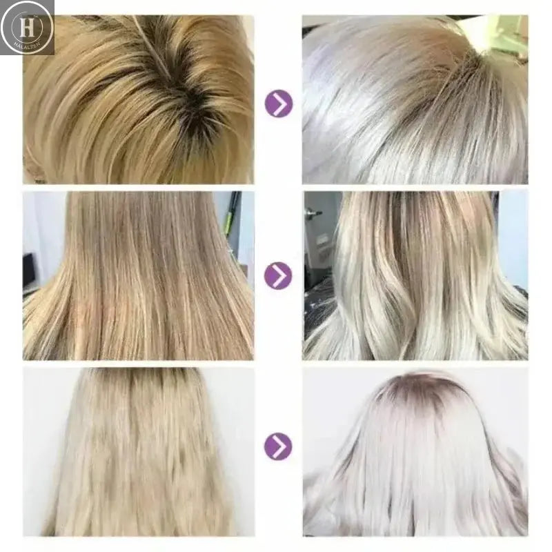 300Ml Color Fixing Purple Shampoo Lock Color Cover Gray Hair Fade Yellow After Bleach Hair Dye Long Lasting Non-irritating Care HALALZEN