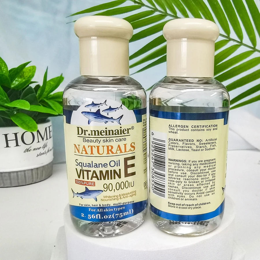 NEW Vitamin E Face Essence Oil Morning & Night Shrink Pores Korean Brightening Skin Care Essence 75ml HALALZEN