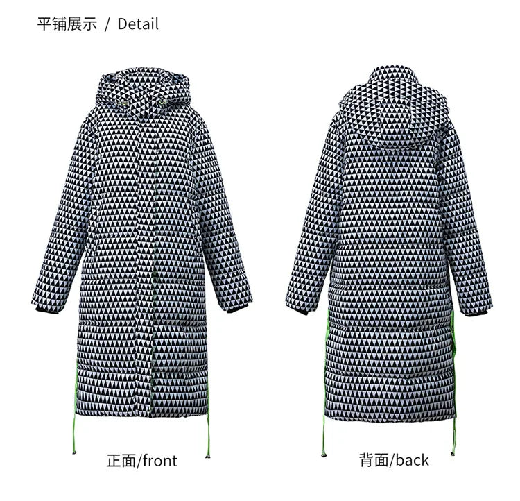 Snow Coat Padded Warm Jacket Down Jacket Winter Women Waterproof Coat Oversized Thick Long Parkas Hooded Jaqueta Feminina