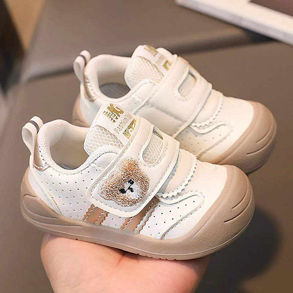 2025 Fashion Toddler Shoes For Baby PU Leather Infant Girl's Sneakers Soft-soled Ergonomics Newborn Boy's Sport Shoes First Step