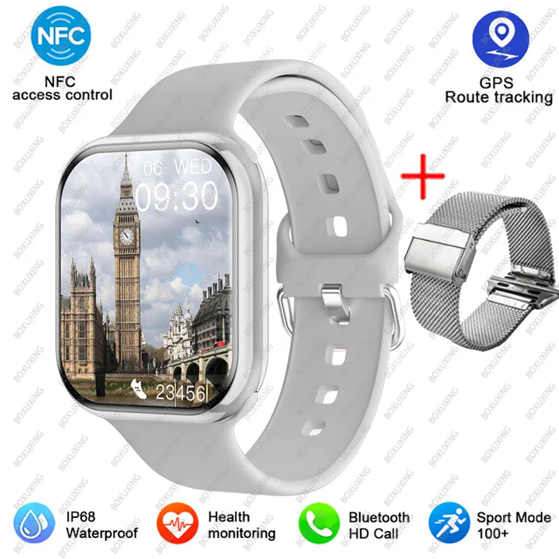 New AMOLED 2.05" HD Screen Smart Watch Women Series 9 Custom Dial 500+ Wireless Charging Men Smartwatch For Apple Watch IW9 IW10