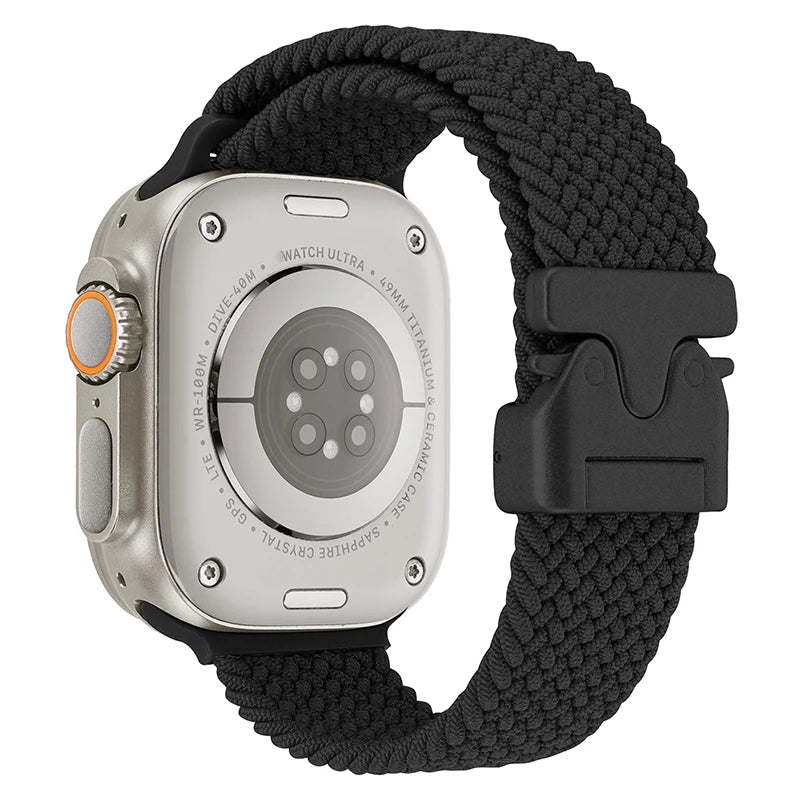 Parachute Braided Strap For Apple Watch Ultra 3/2 Band 49mm 46mm 45mm 42mm 44mm 41mm Nylon Bracelet iWatch 11 10 9 8 7 6 SE Belt