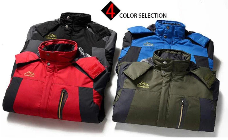 Winter Jacket Men Thick Fleece Waterproof Outwear unload Jackets Men's Windbreaker Army green Parka Raincoat Coats Plus Size 9XL