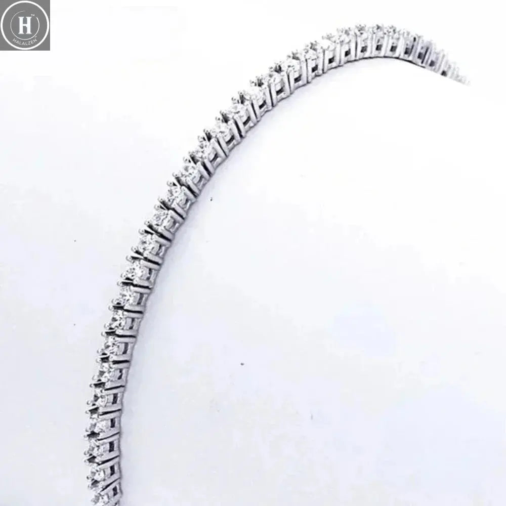 925 Sterling Silver Bracelet 16CM To 19CM Tennis Bracelet 2.5MM Zirconia Anniversary Gift HALALZEN