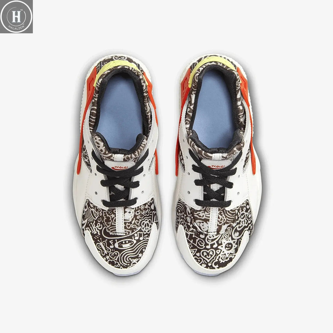 Nike genuine Huarache Run (GS) women's and children's casual shoes DV2270-100 HALALZEN