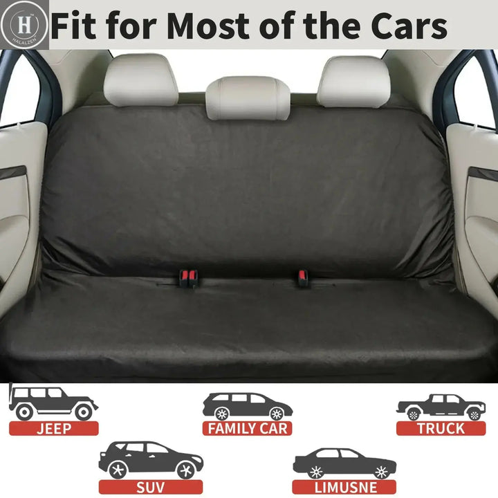 Heavy Duty Waterproof Car Rear Back Seat Cover Black Pet Dog Protector Universal Car Seat Cover Seat Covers for Cars Full Set HALALZEN