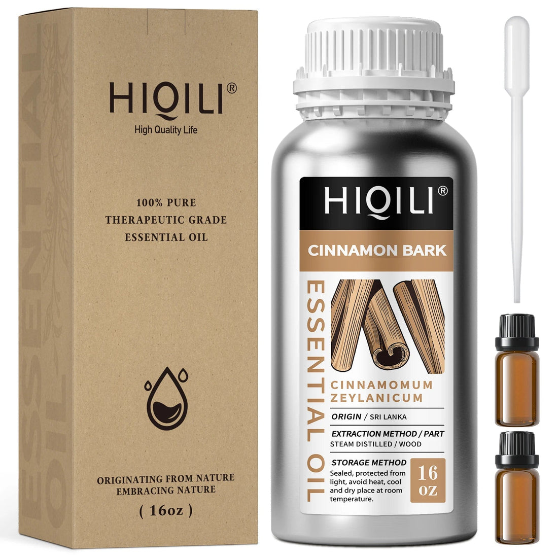 HIQILI 500mL Essential Oil, Cinnamon Peppermint Rosemary Vanilla Lavender Oil for DIY Candle& Soap Aomatherapy Diffuser Massage HALALZEN