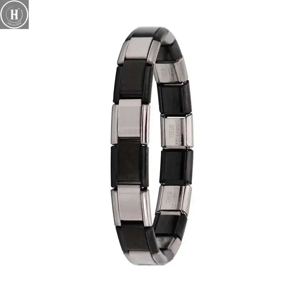 Hapiship New Women's Jewelry 9mm Width Italian Elastic Charm Bracelet Fashion Stainless Steel Bangle ST- HALALZEN