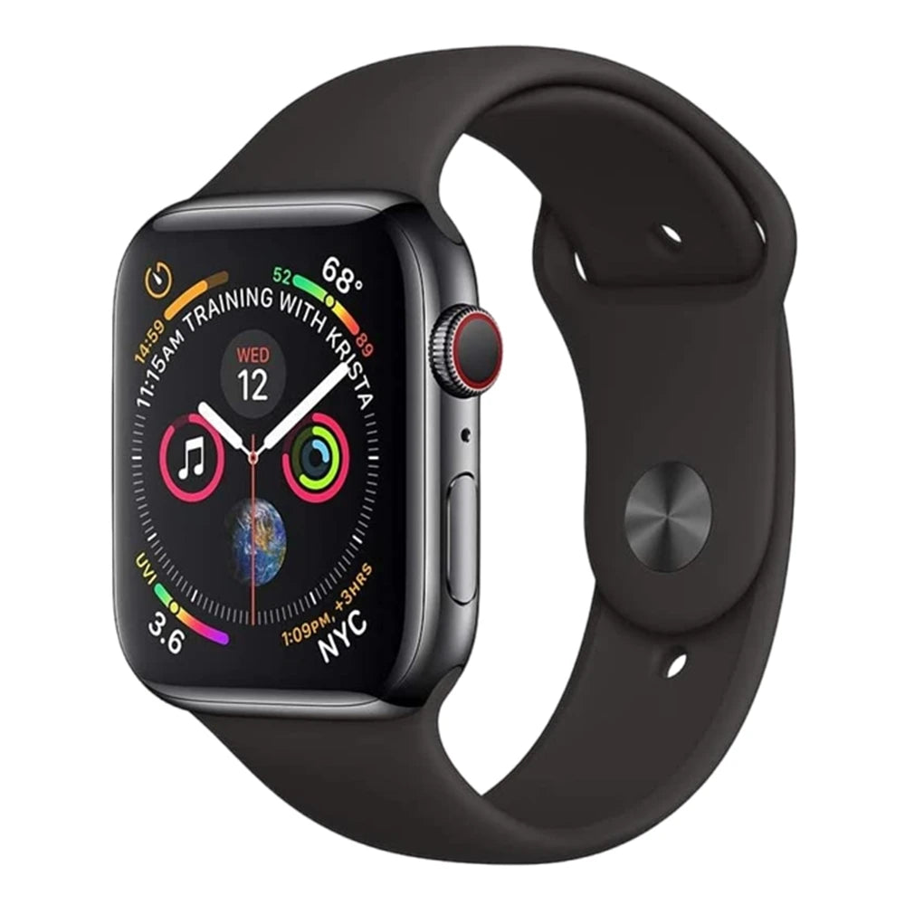 100% Original Apple Watch Series 4 Smartwatch 40MM/44MM GPS Aluminum with Sport Band (Renewed)