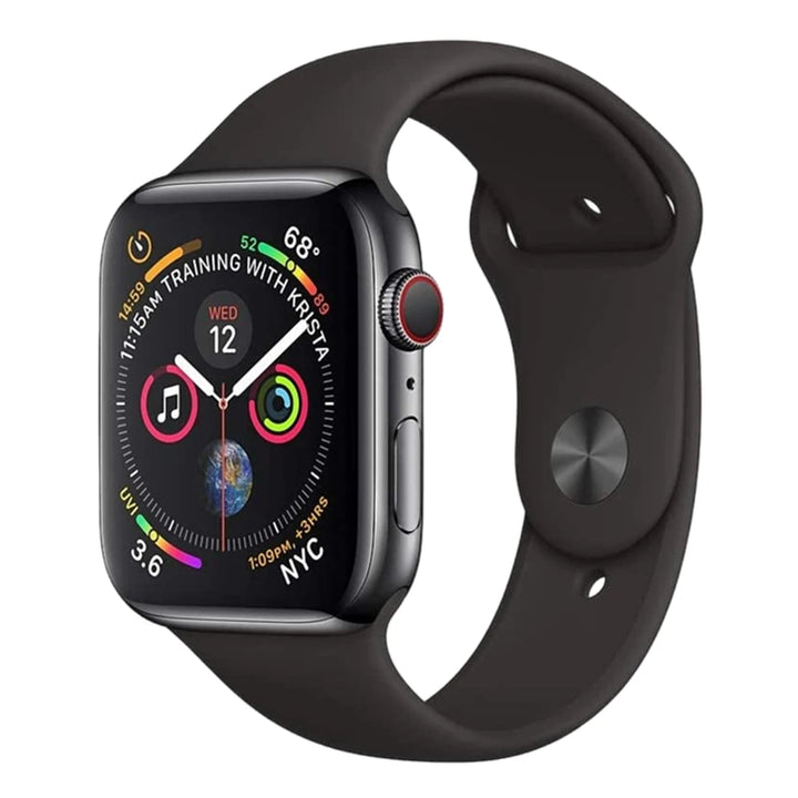100% Original Apple Watch Series 4 Smartwatch 40MM/44MM GPS Aluminum with Sport Band (Renewed)