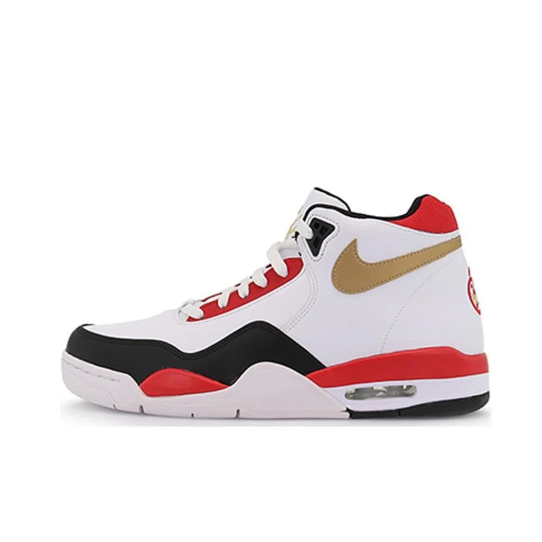 Nike Flight Legacy Low Lightweight Cushioning Basketball Shoes Man sneakers autumn Casual and comfortable sneakers Red&White