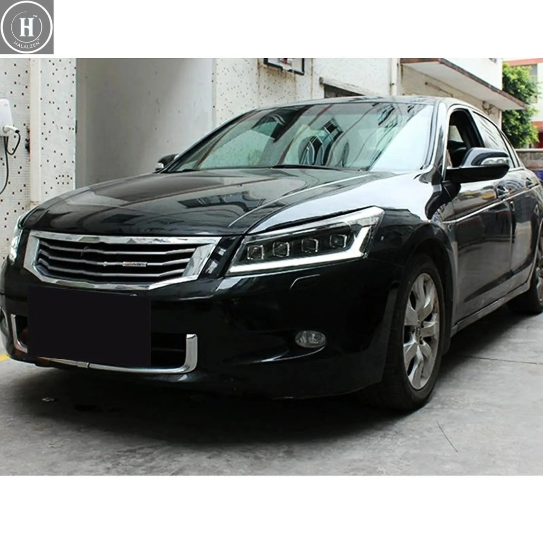 LED Headlights for Honda Accord 2008-2012 EX LX 8th Gen Sedan DRL Projector Sequential Turn Signal Front Lamps Assembly HALALZEN