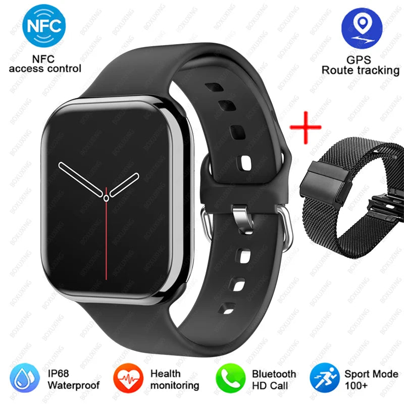 New AMOLED 2.05" HD Screen Smart Watch Women Series 9 Custom Dial 500+ Wireless Charging Men Smartwatch For Apple Watch IW9 IW10