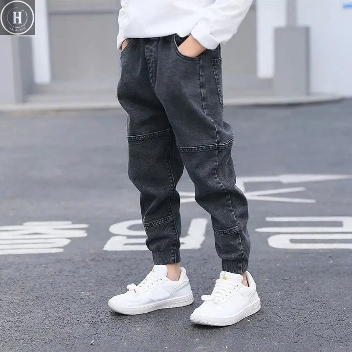 IENENS Kids Boys Jeans Baby Clothes Classic Pants Children Denim Clothing Infant Boy Casual Bowboy Bottoms Trousers  4-11 Years HALALZEN