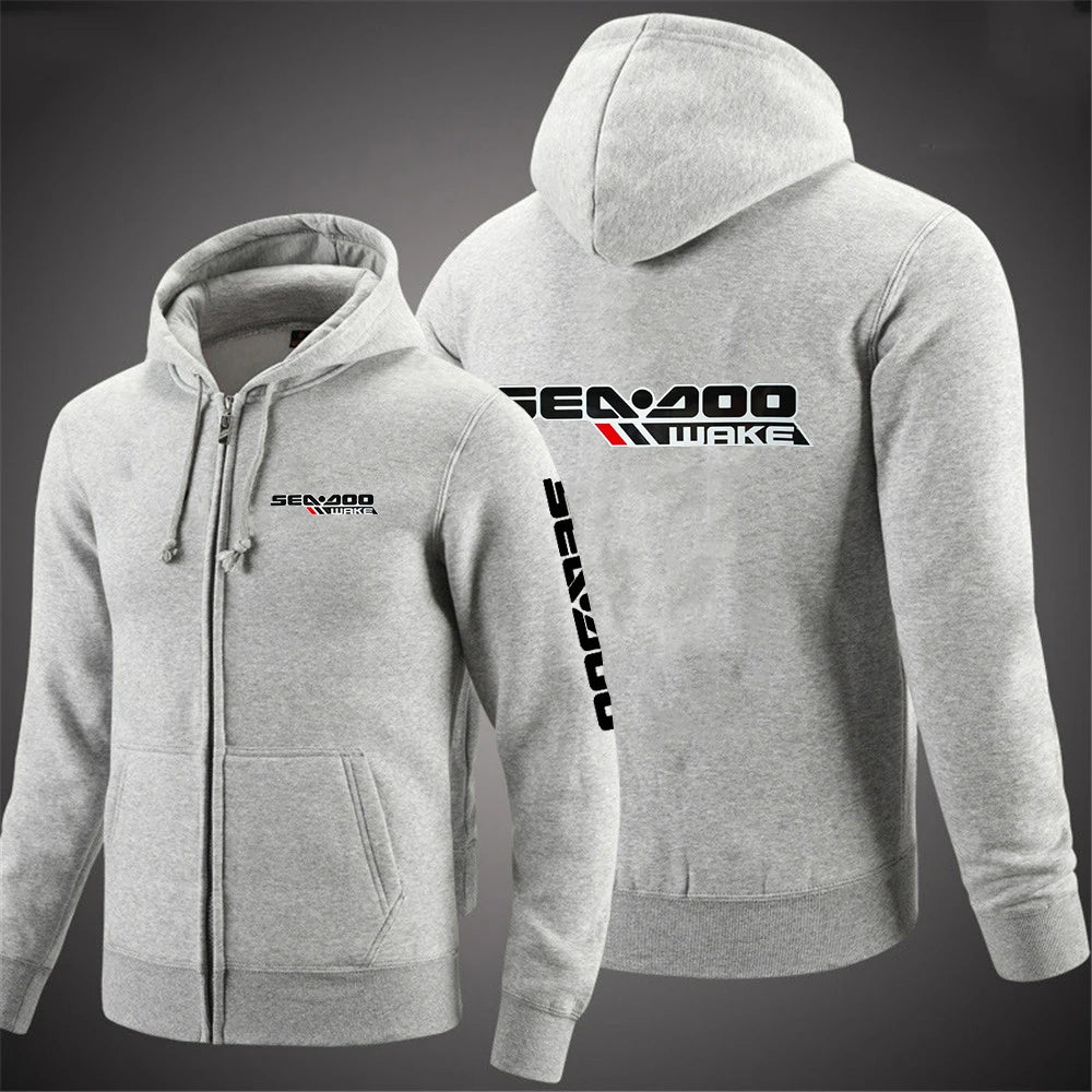 Sea Doo Seadoo Moto 2023 Men New Long Sleeves Cotton Solid Color Zipper Couples Hoodies Custom Sweatshirt Fashionable tops
