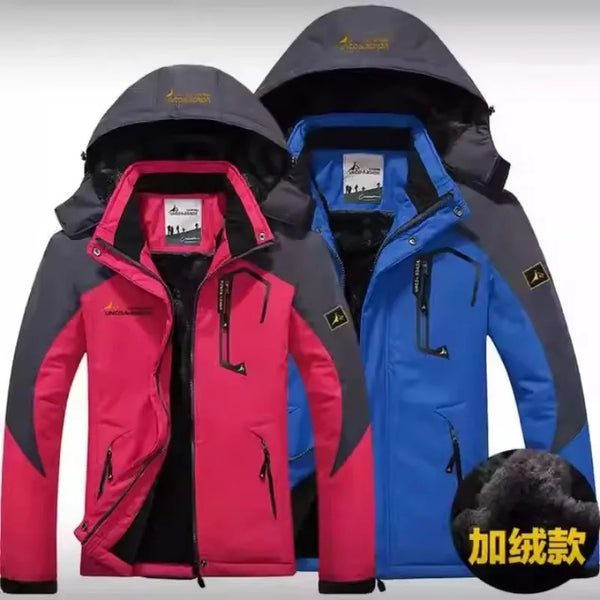 Winter Fashion Ski Snowboard Jacket Women Thermal Fleece Waterproof Fish Casual Work Rain Jacket Coat Windbreaker Parka