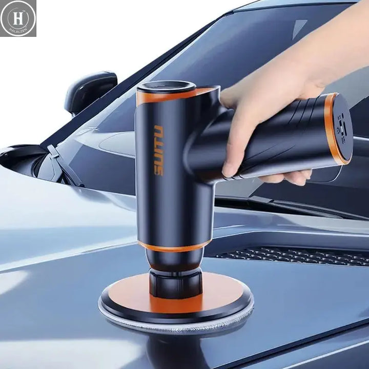 Cordless Car Polisher 4000mAh Buffer Polishing Machine 2 Speed Adjustable Mini Electric Wireless Polisher Auto Waxing Polishing HALALZEN