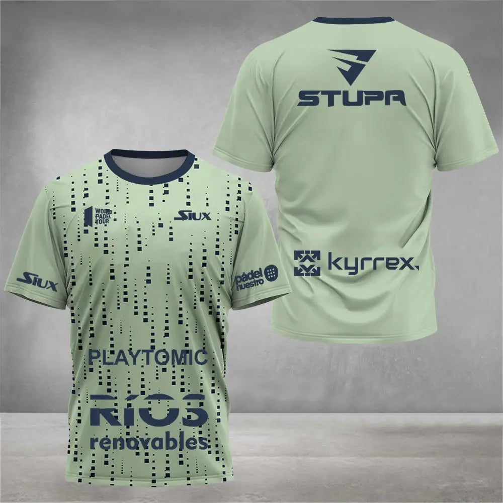 2025 Summer New Men's Tennis Training Clothes Breathable Tennis Short-sleeved Tops Quick-drying Fitness T-shirt Men's Clothing HALALZEN