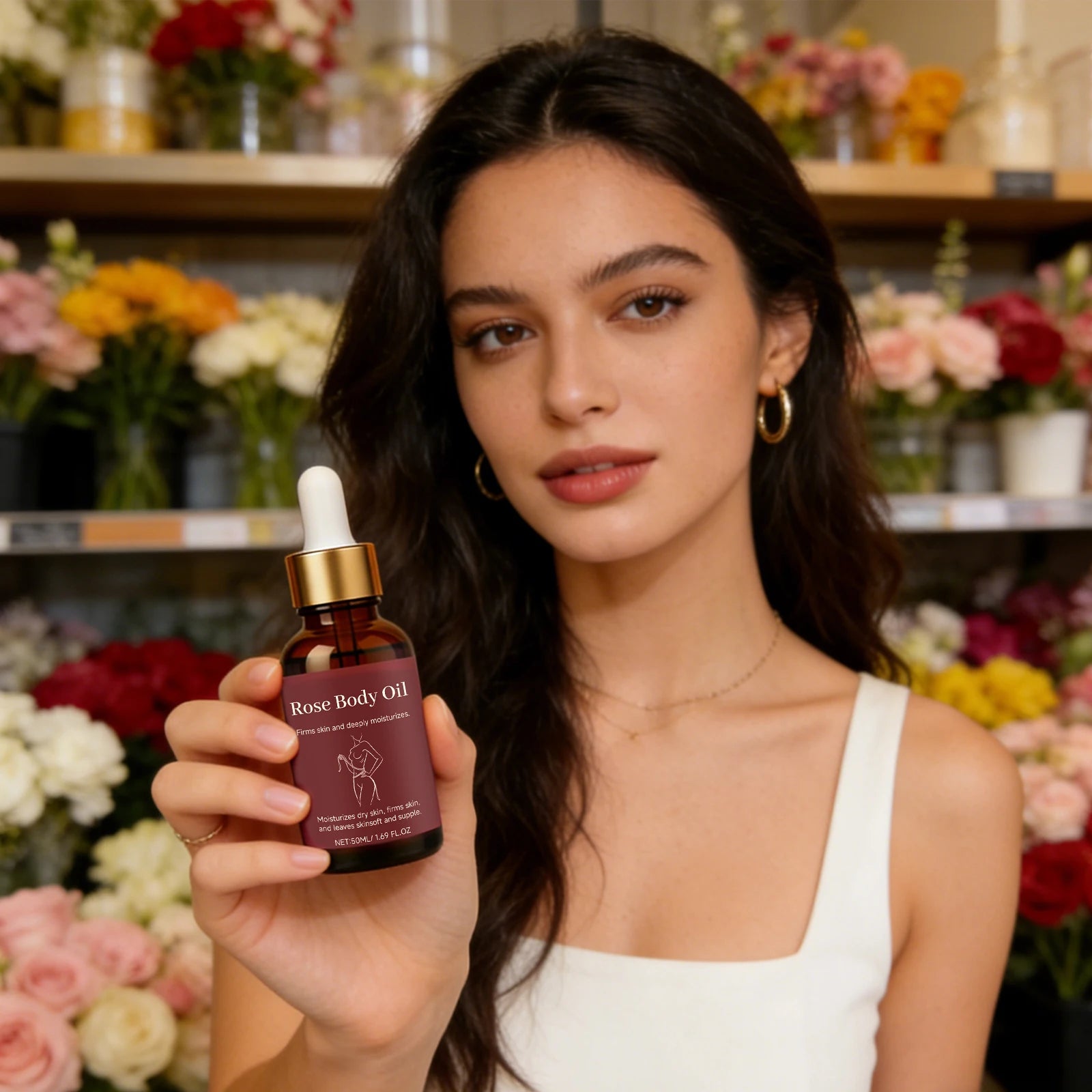 Rose Body Essential Oil Lasting Fragrance Natural Plant Oil Scraping Massage Charming Women Romantic Spa Moisturizing Essences