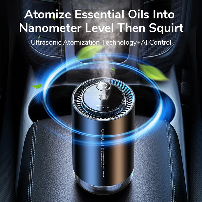 Cafele Ultrasonic Aroma Diffuser Car Air Purifier Portable Home Air Freshener Car Perfume Flavoring For Car Vehicle Supplies