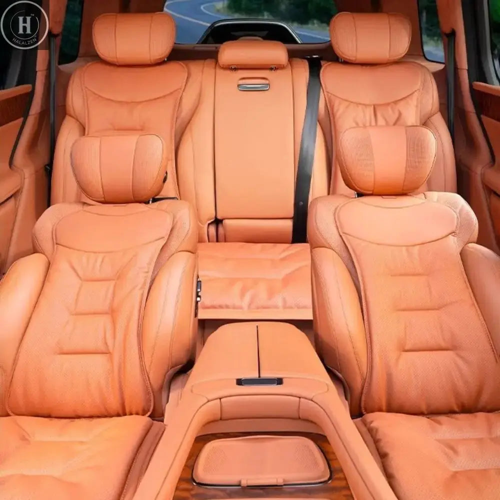 Non-slip Car Leather Cushion Soft Good Breathability Ventilated Four-season Cushion Universal Cotton Auto Seat Cushion Travel HALALZEN